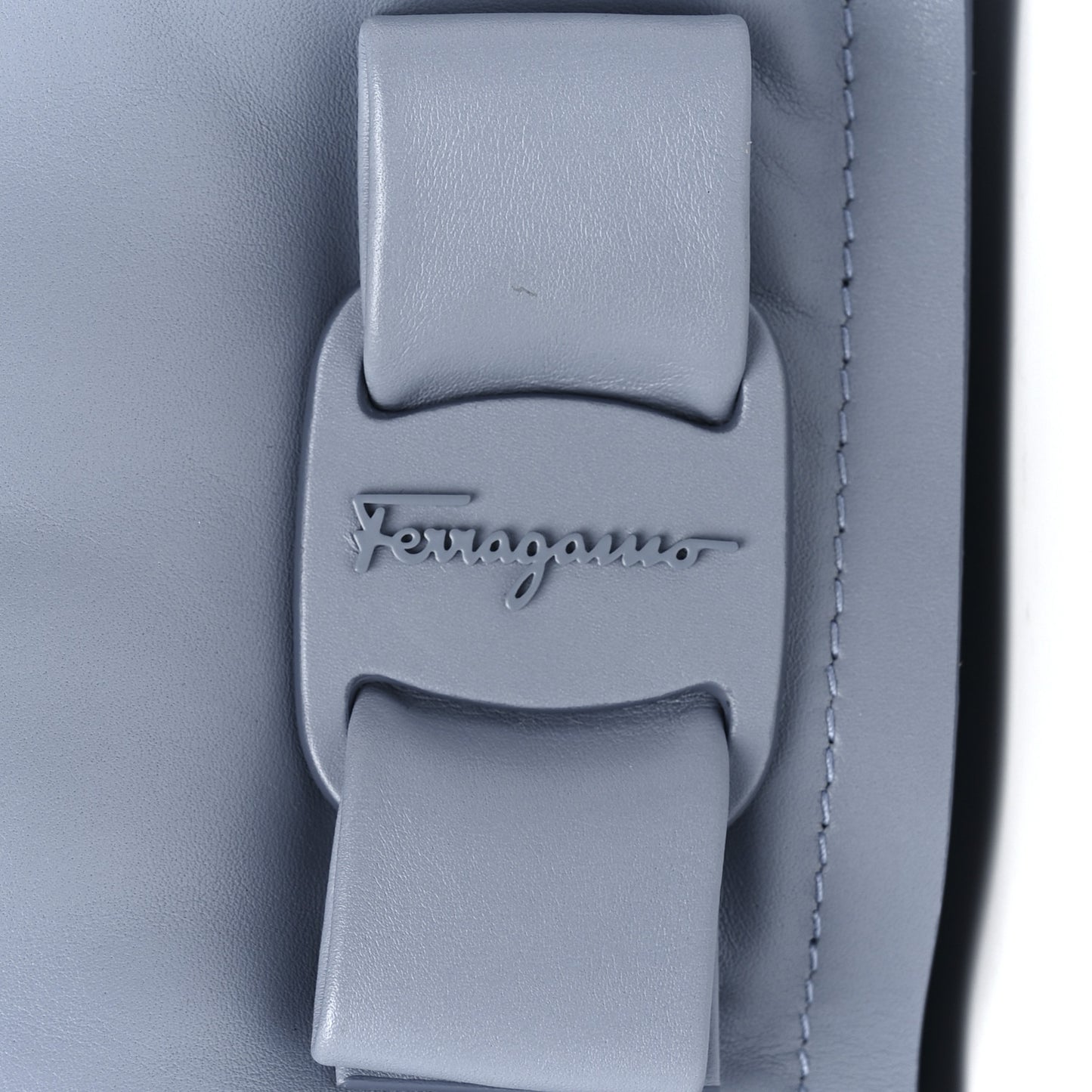 Calfskin Small Viva Bow Shoulder Bag Blue