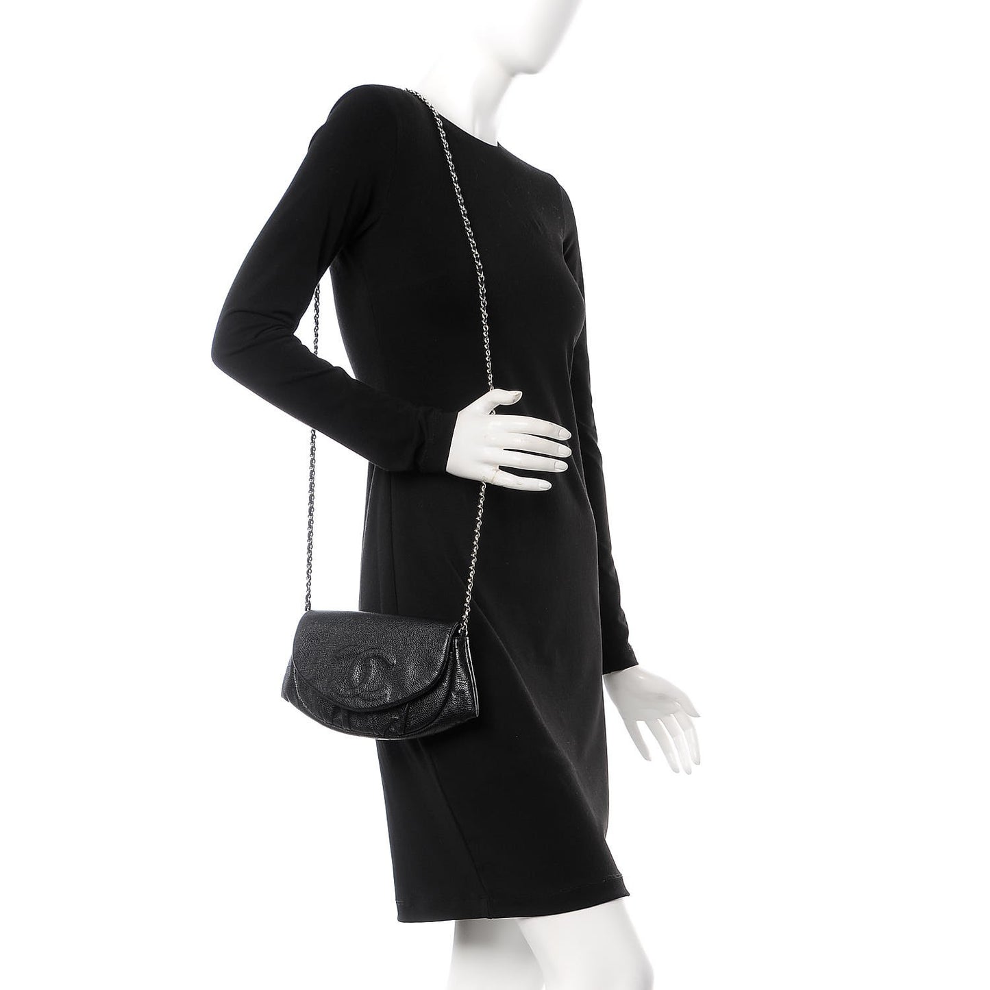 Caviar Half Moon Wallet On Chain WOC Black