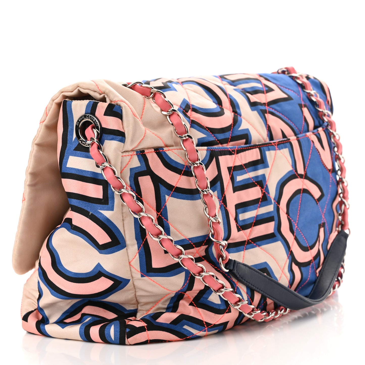 Nylon Printed Maxi Flap Multicolor