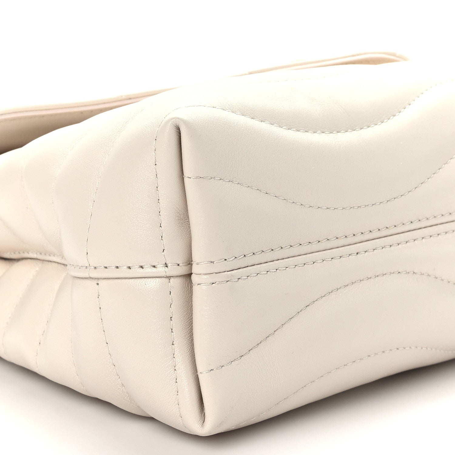 Louis Vuitton Calfskin LV New Wave Chain Bag GM Ivory 7 of 8