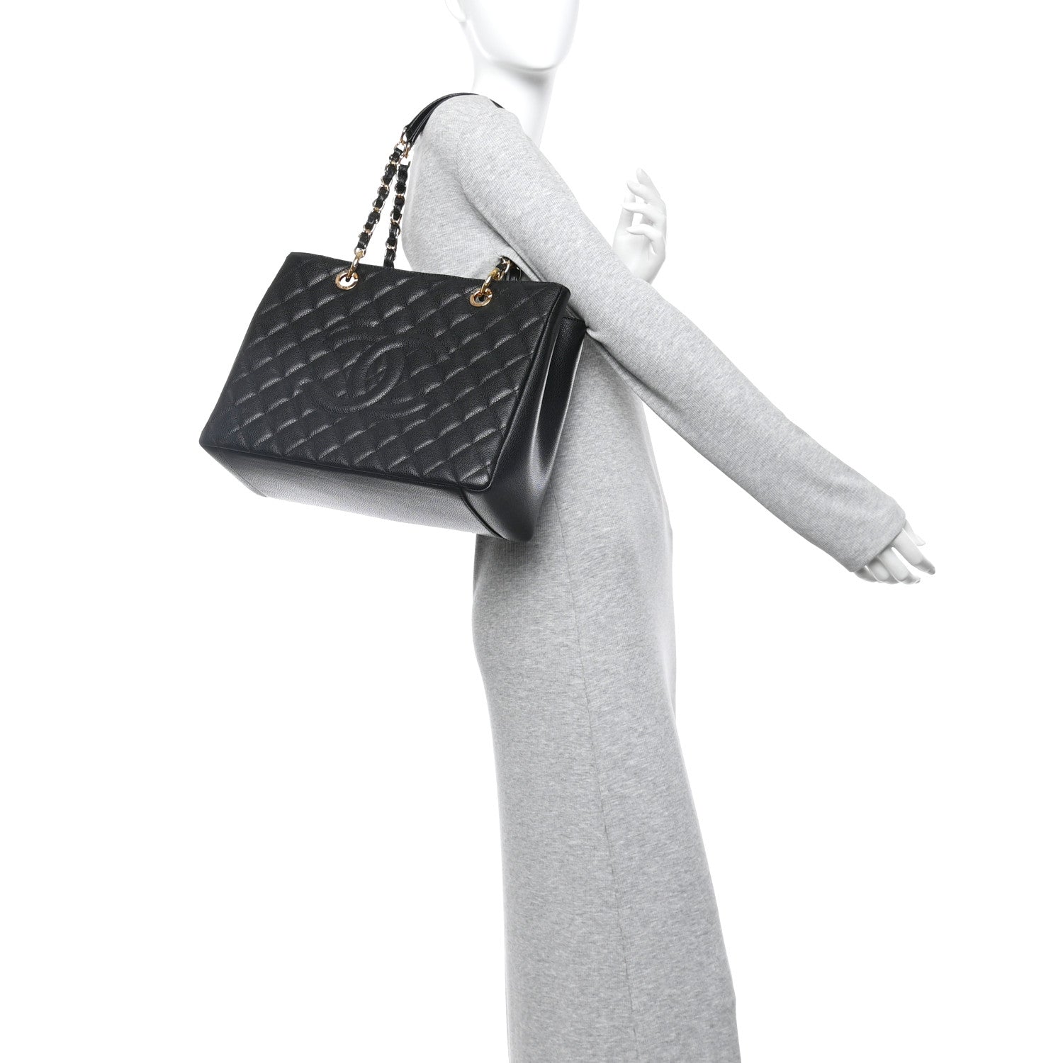 Chanel Caviar Quilted Grand Shopping Tote GST Black 2 of 12