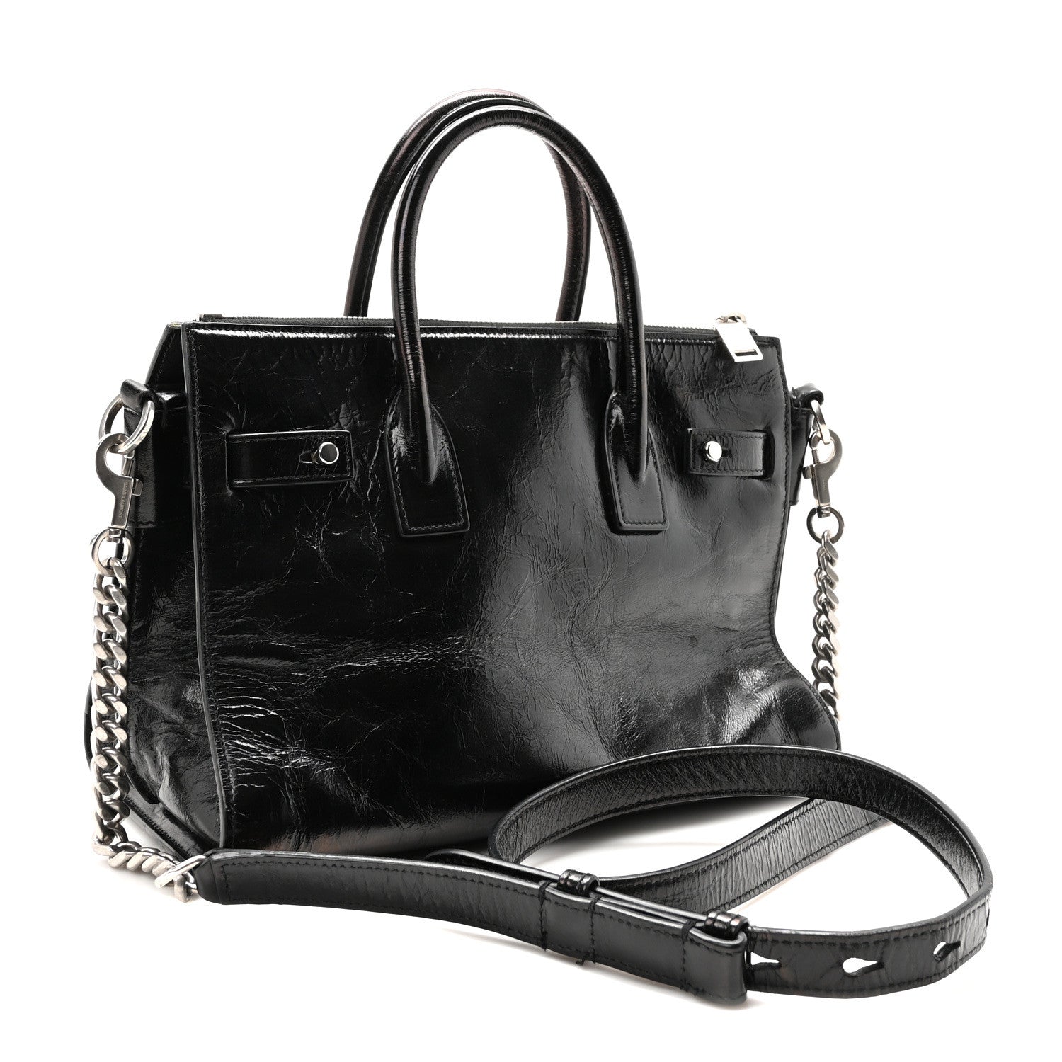 Saint Laurent Glace Calfskin Baby Souple Sac De Jour Black 3 of 10