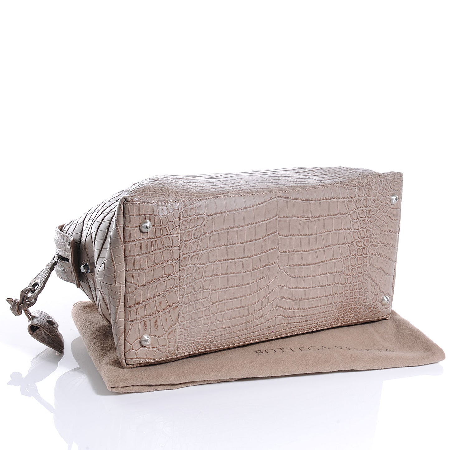 Soft Crocodile Bowler Beige