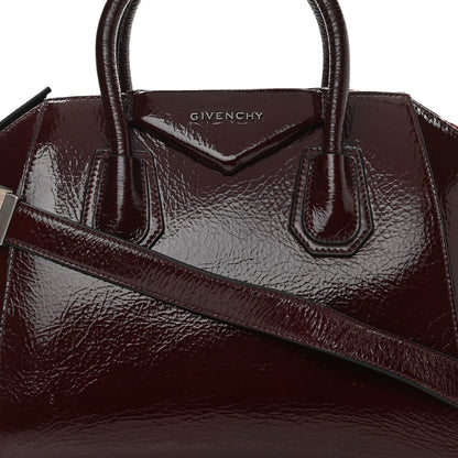 Givenchy Crinkled Patent Calfskin Small Antigona Aubergine 8 of 11