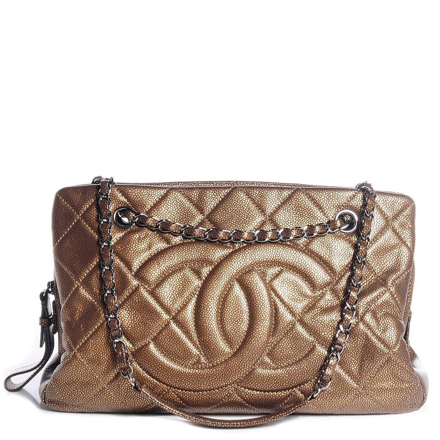 Chanel Caviar Timeless CC Shopping Tote Bronze 1 of 7