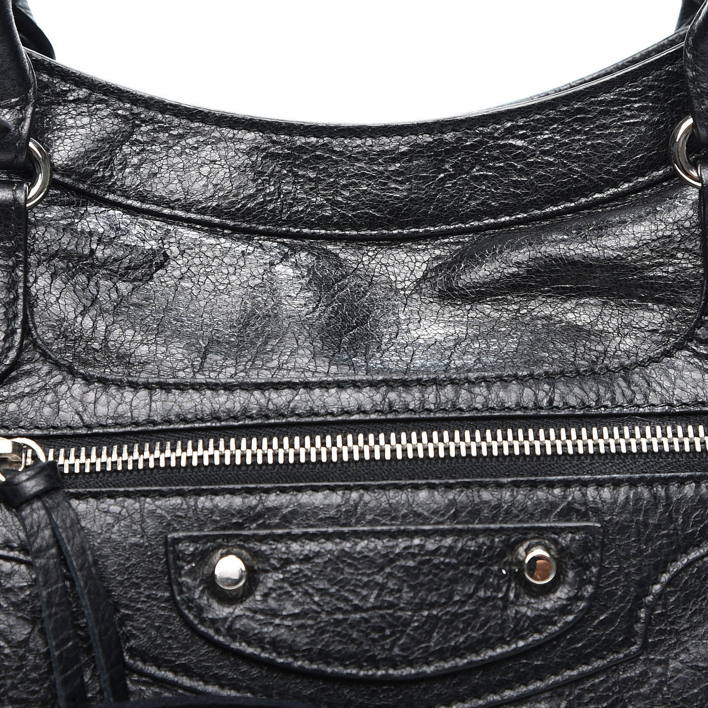 Agneau Classic Silver Hardware City Black