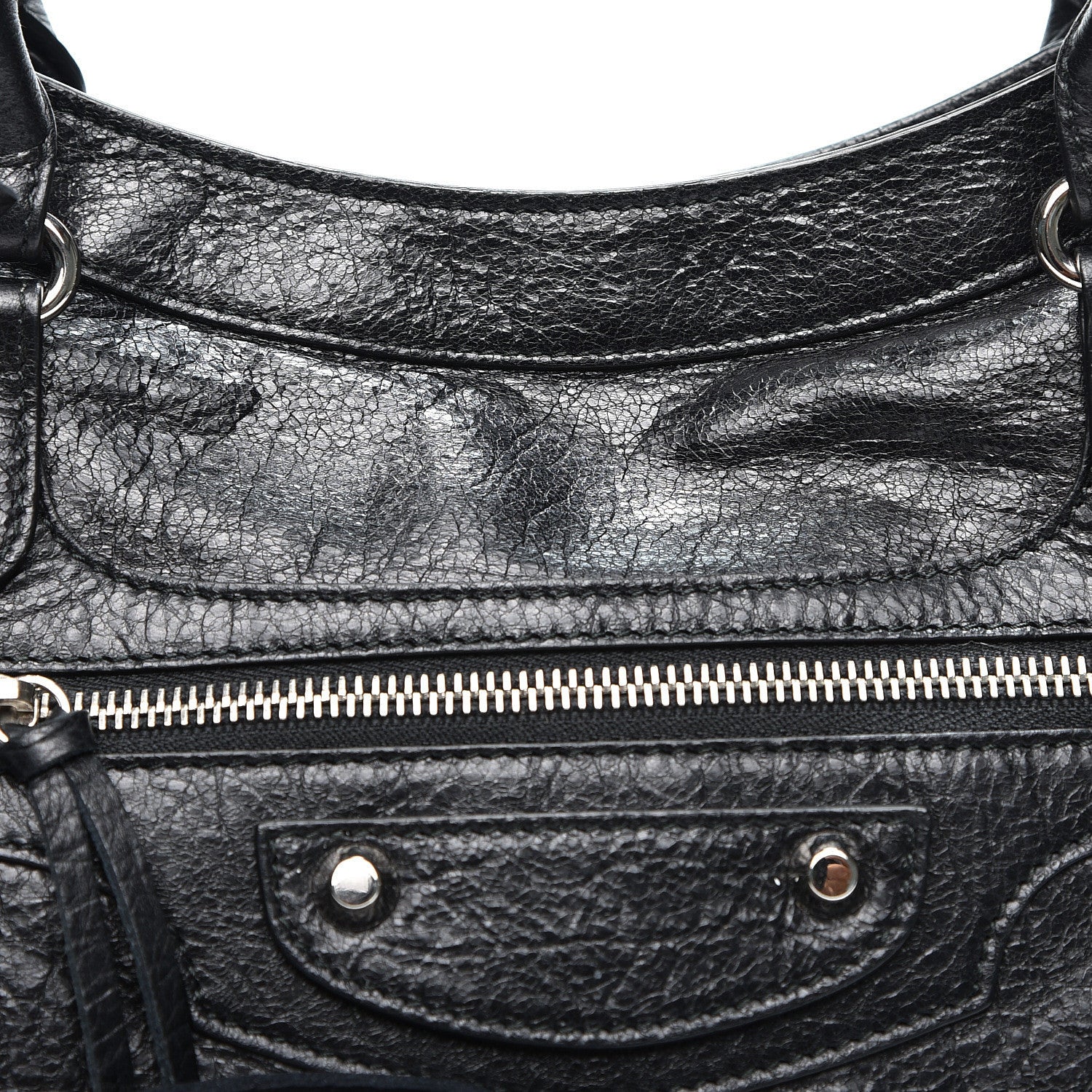 Balenciaga Agneau Classic Silver Hardware City Black 6 of 8