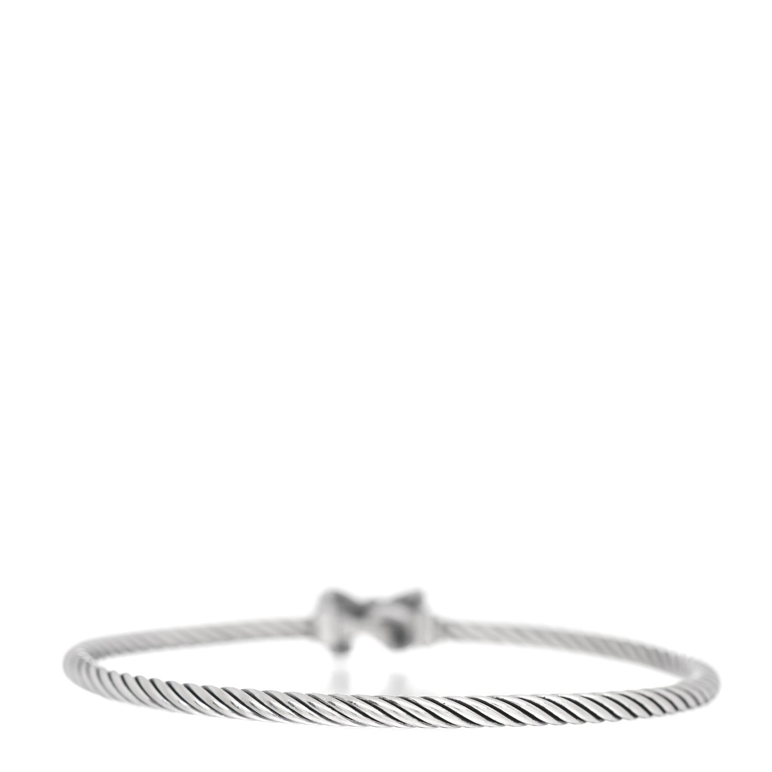 David Yurman Sterling Silver Diamond Bow Cable Collectibles Bracelet 3 of 4