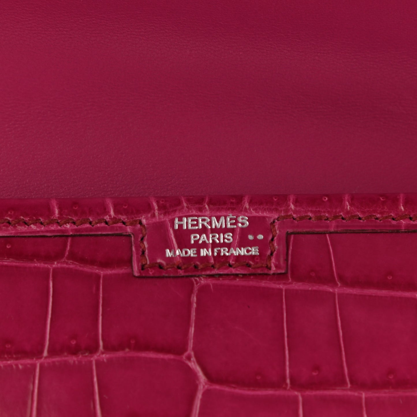 Shiny Niloticus Crocodile Jige Elan 29 Clutch Rose Scheherazade