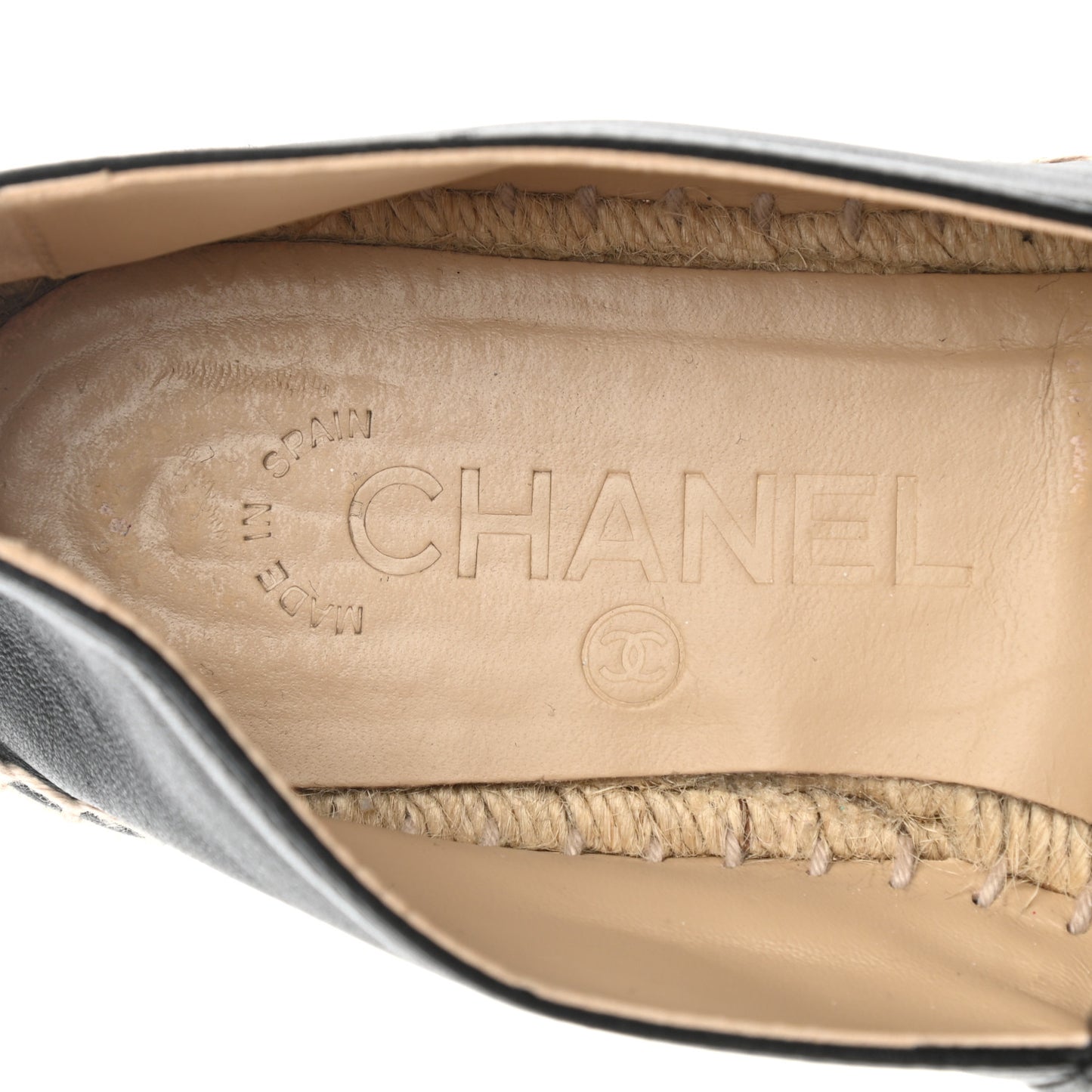 Lambskin CC Espadrilles 37 Black