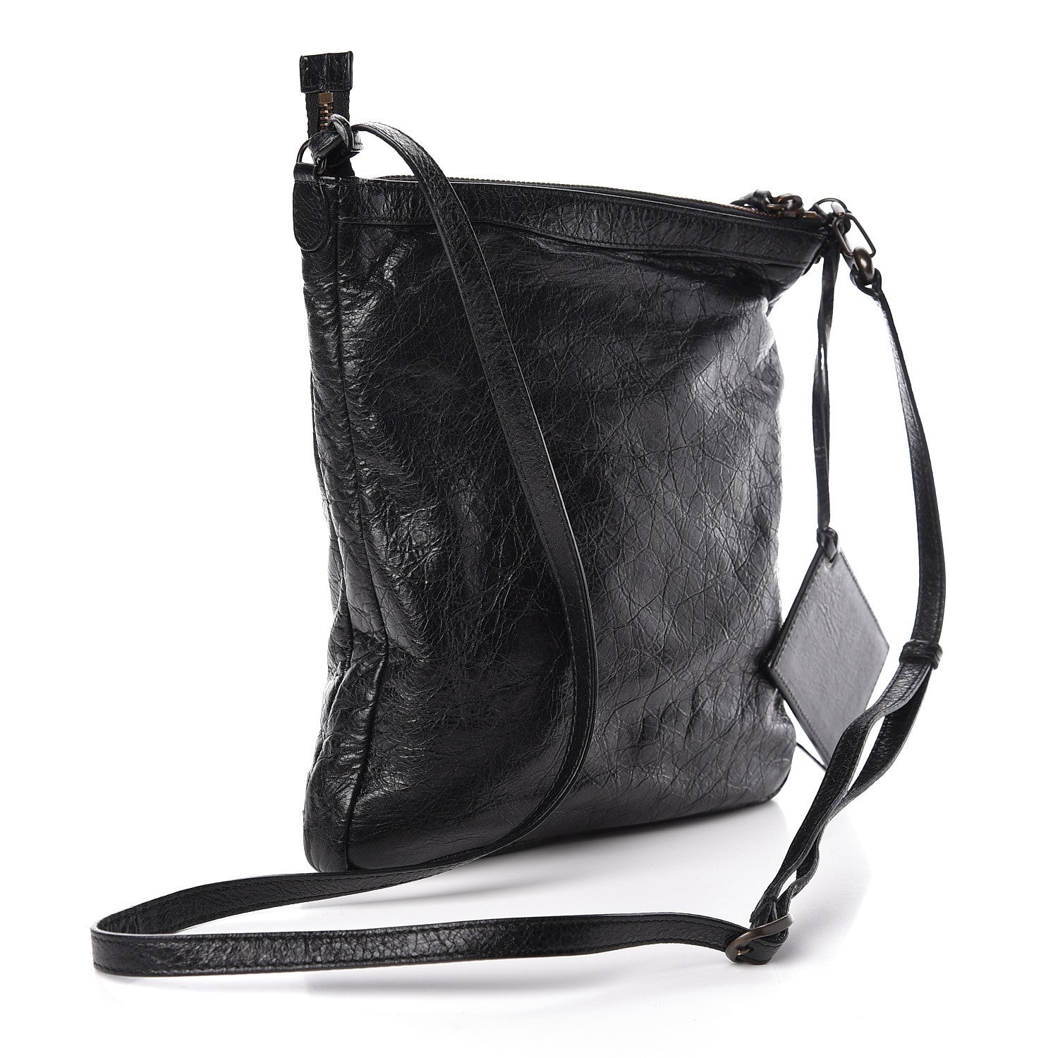 Balenciaga Agneau Classic Hardware Flat Crossbody Black 3 of 10