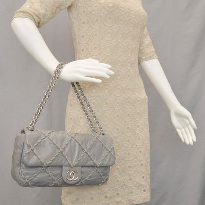 Chanel Leather Ultra Stitch Flap Grey 2 of 11
