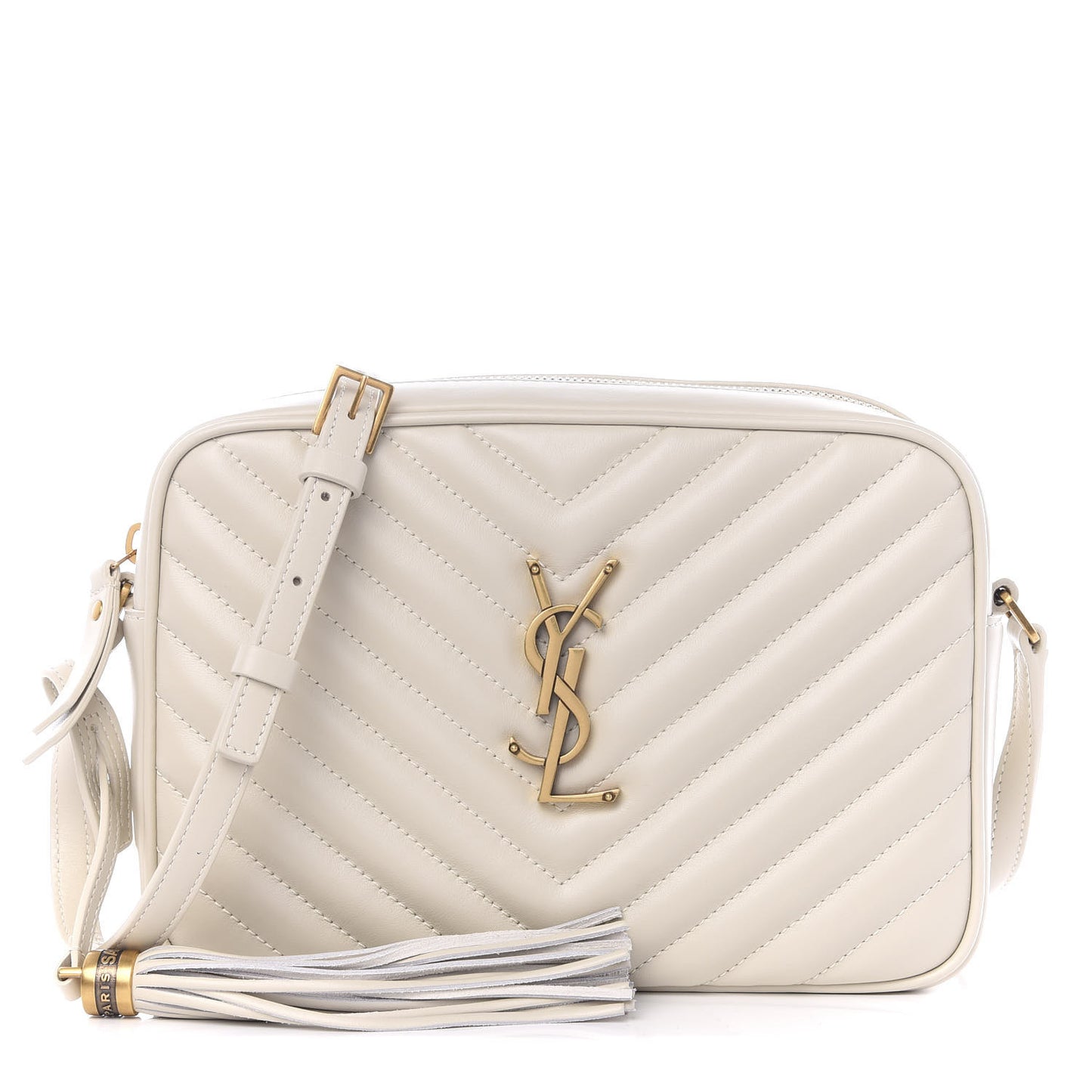 Calfskin Matelasse Monogram Lou Camera Bag Crema Soft