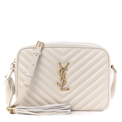 Saint Laurent Calfskin Matelasse Monogram Lou Camera Bag Crema Soft 1 of 8