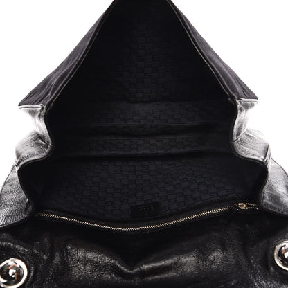 Gucci Velvet Web Blondie Medium Shoulder Flap Bag Black White 5 of 11