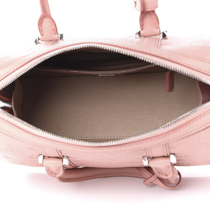 MCM Calfskin Ottomar Monogram Small Boston Bag Pink 6 of 10