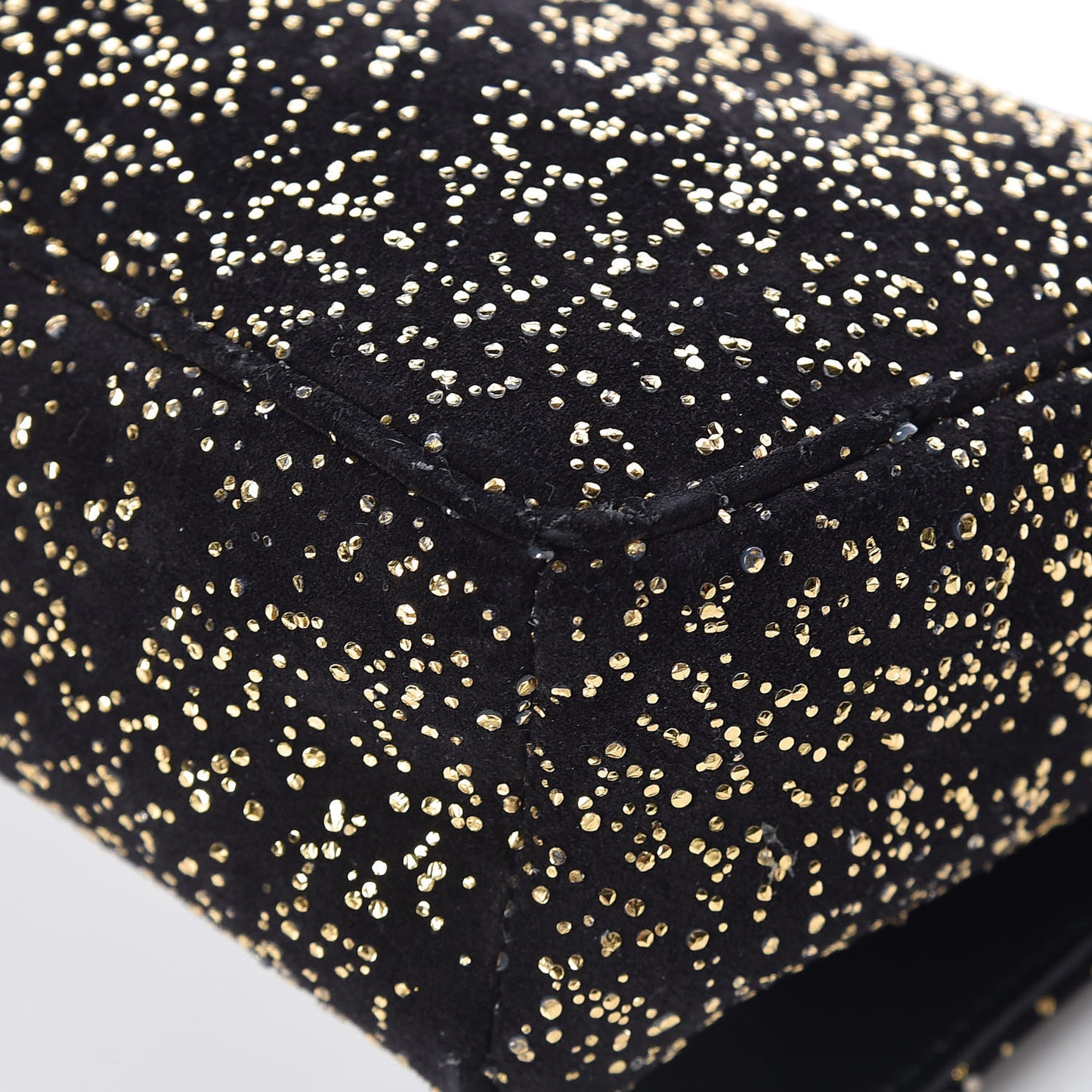 Glitter Mini Ruby Chain Crossbody Black