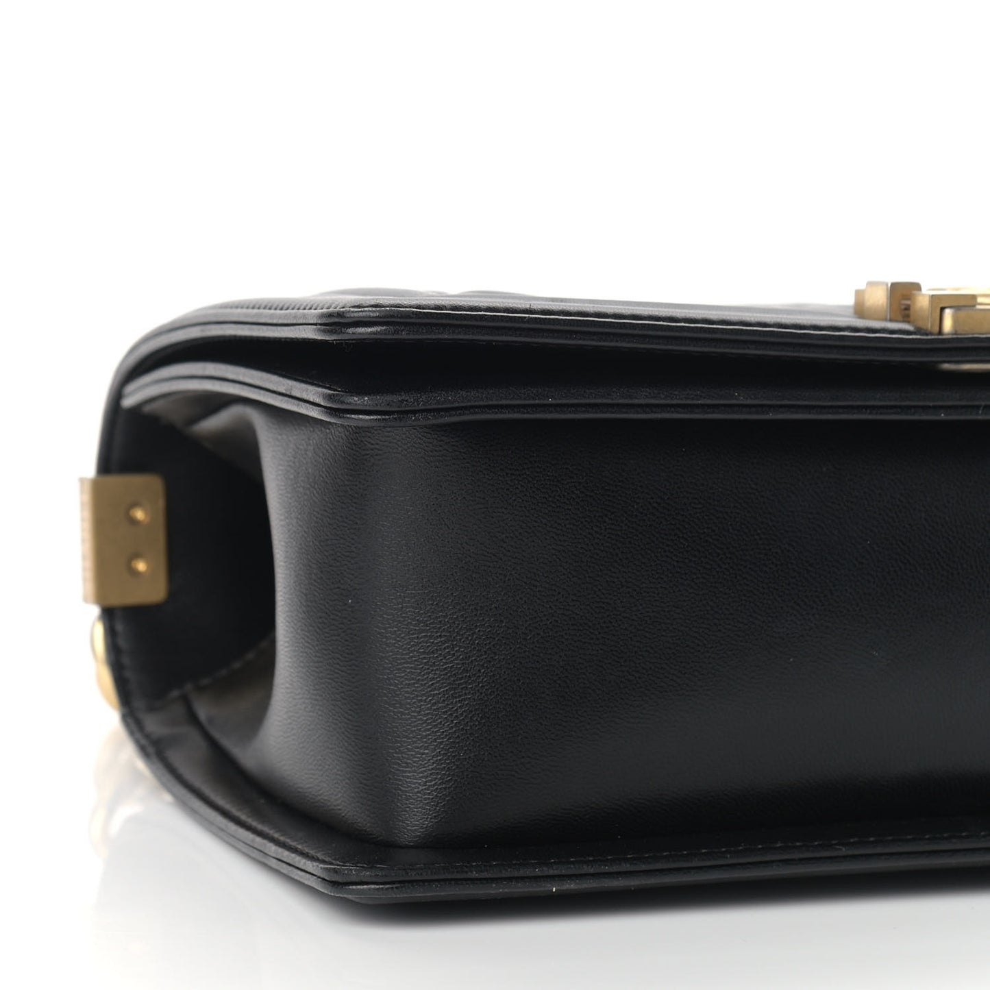 Lambskin Quilted Medium Boy Flap Black