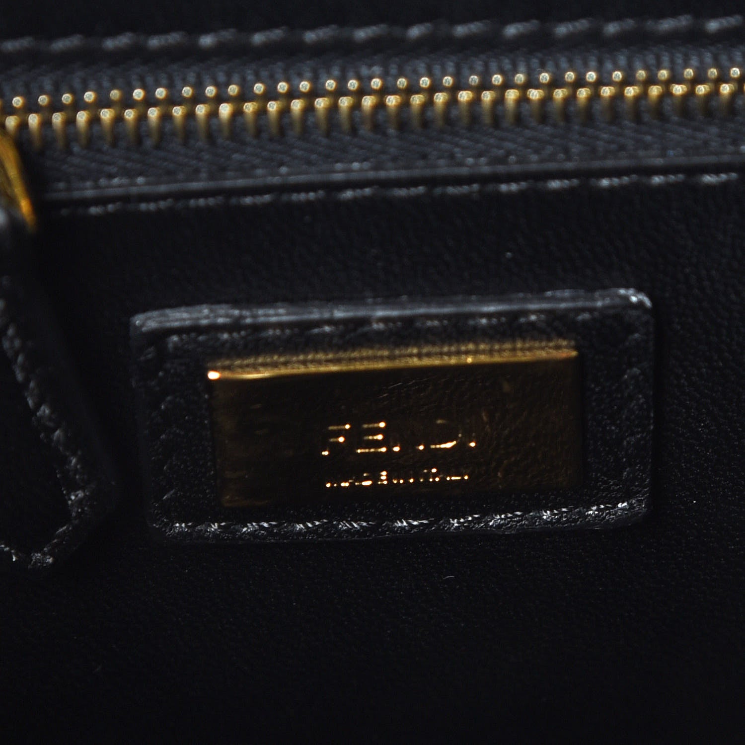 Fendi Nappa Mini Peekaboo Iconic Satchel Black 9 of 10
