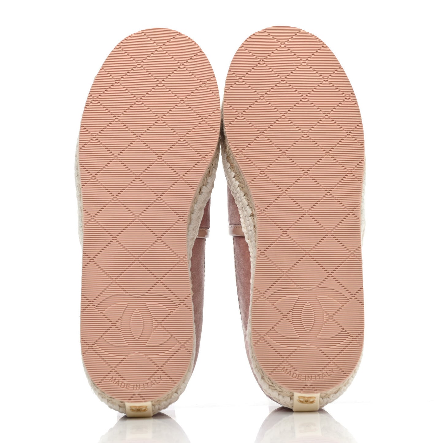 Velvet Patent CC Espadrilles 36 Pink