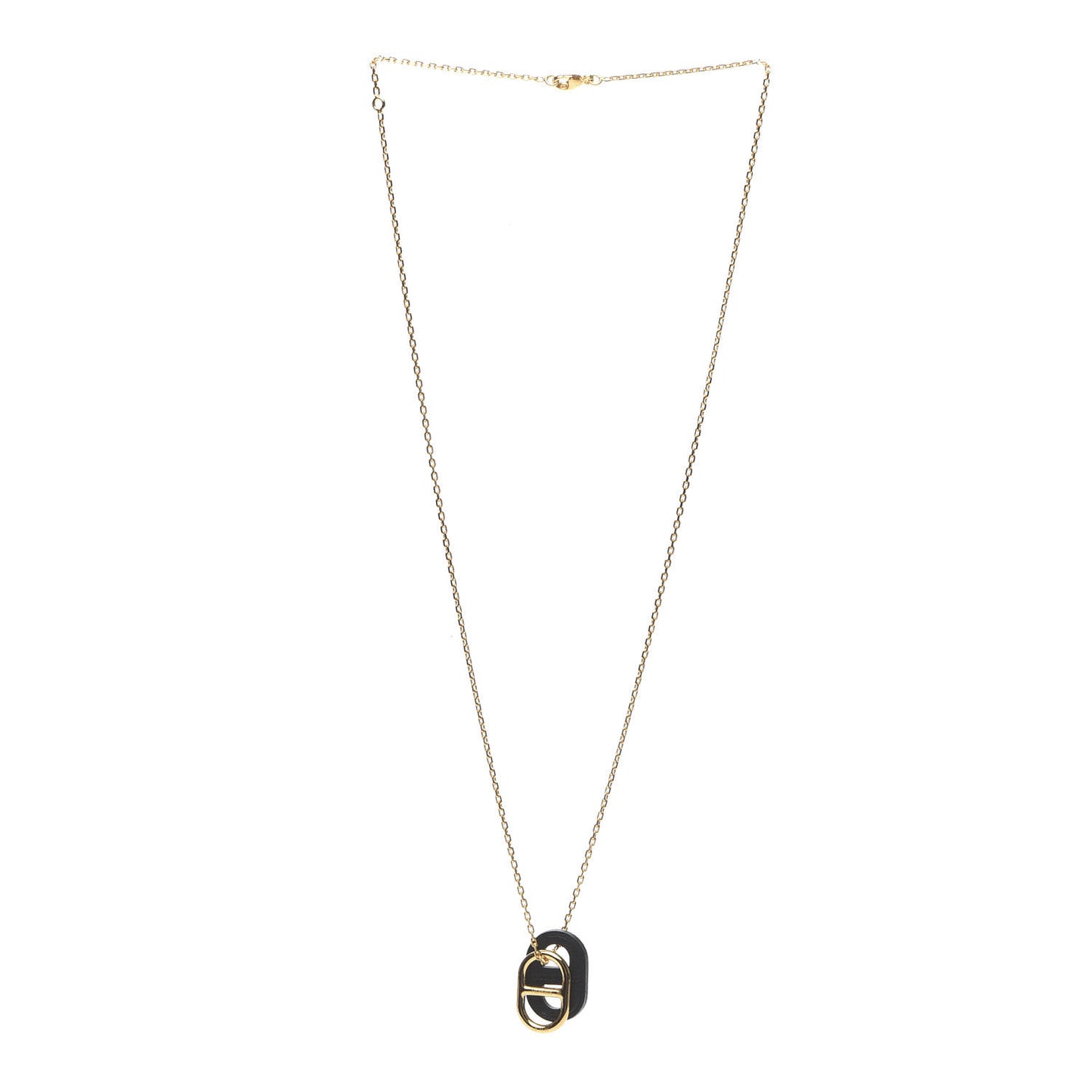 Palladium O'Maillon Pendant Necklace Black