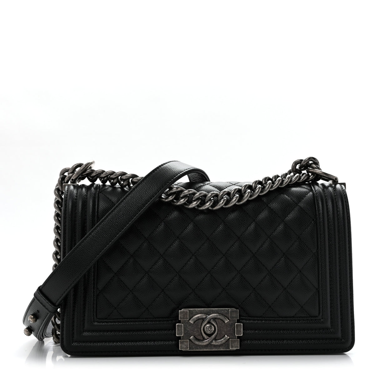 Chanel Caviar Quilted Medium Boy Flap Black 1 of 11