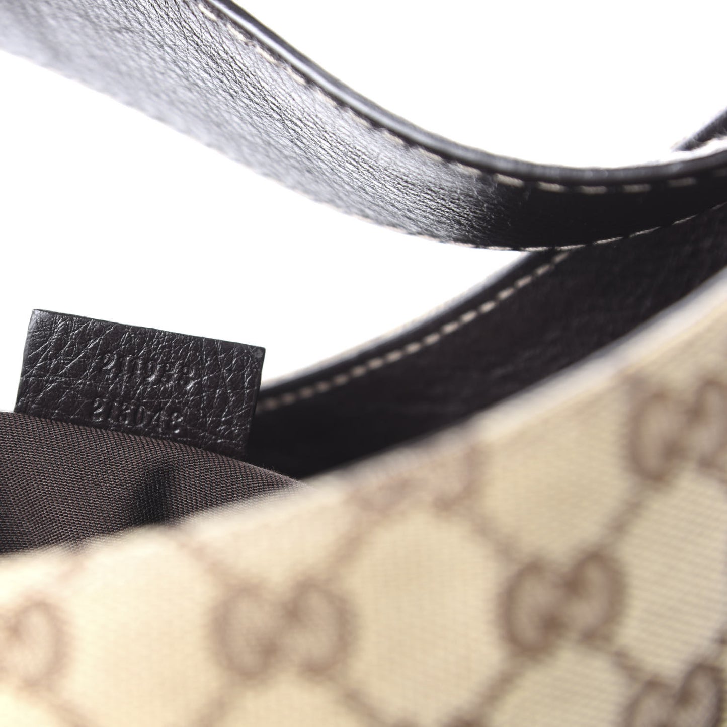 Monogram Large New Ladies Web Hobo Dark Brown