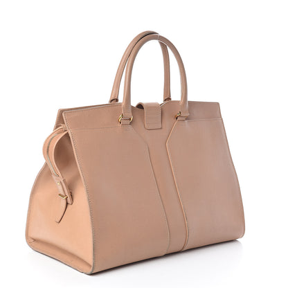 Saint Laurent Textured Calfskin Large Cabas ChYc Beige 3 of 13