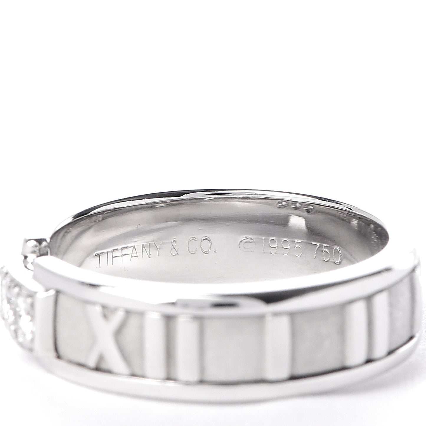 18K White Gold Diamond Atlas Ring 50 5.5