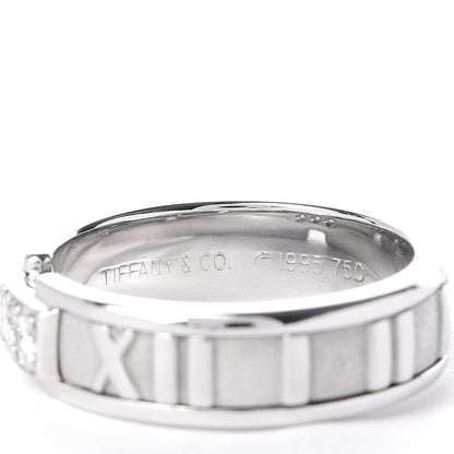 Tiffany 18K White Gold Diamond Atlas Ring 50 5.5 4 of 4