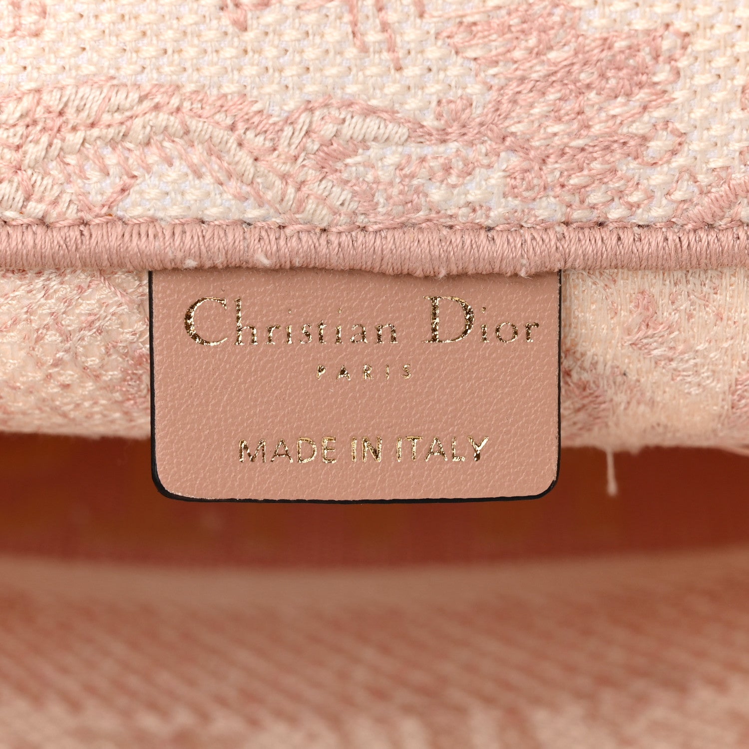 Christian Dior Canvas Toile De Jouy Embroidered Medium Book Tote Pink 6 of 11
