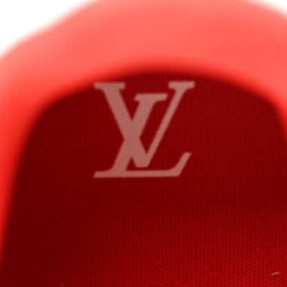 Louis Vuitton Calfskin Maxi Damier Mens Rivoli Sneakers 10 Red White 8 of 9
