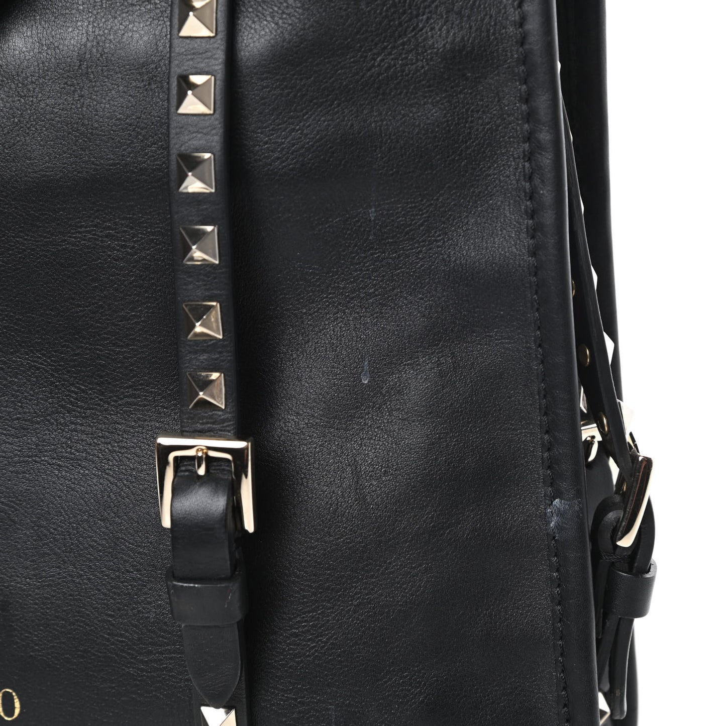 Vitello Rockstud Shopper Tote Black