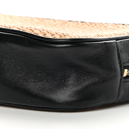 Saint Laurent Raffia Canvas Monogram Mini Lou Camera Bag Beige Black 10 of 12