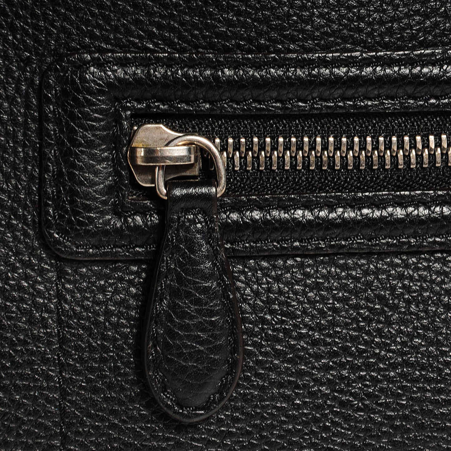 Drummed Calfskin Mini Luggage Black