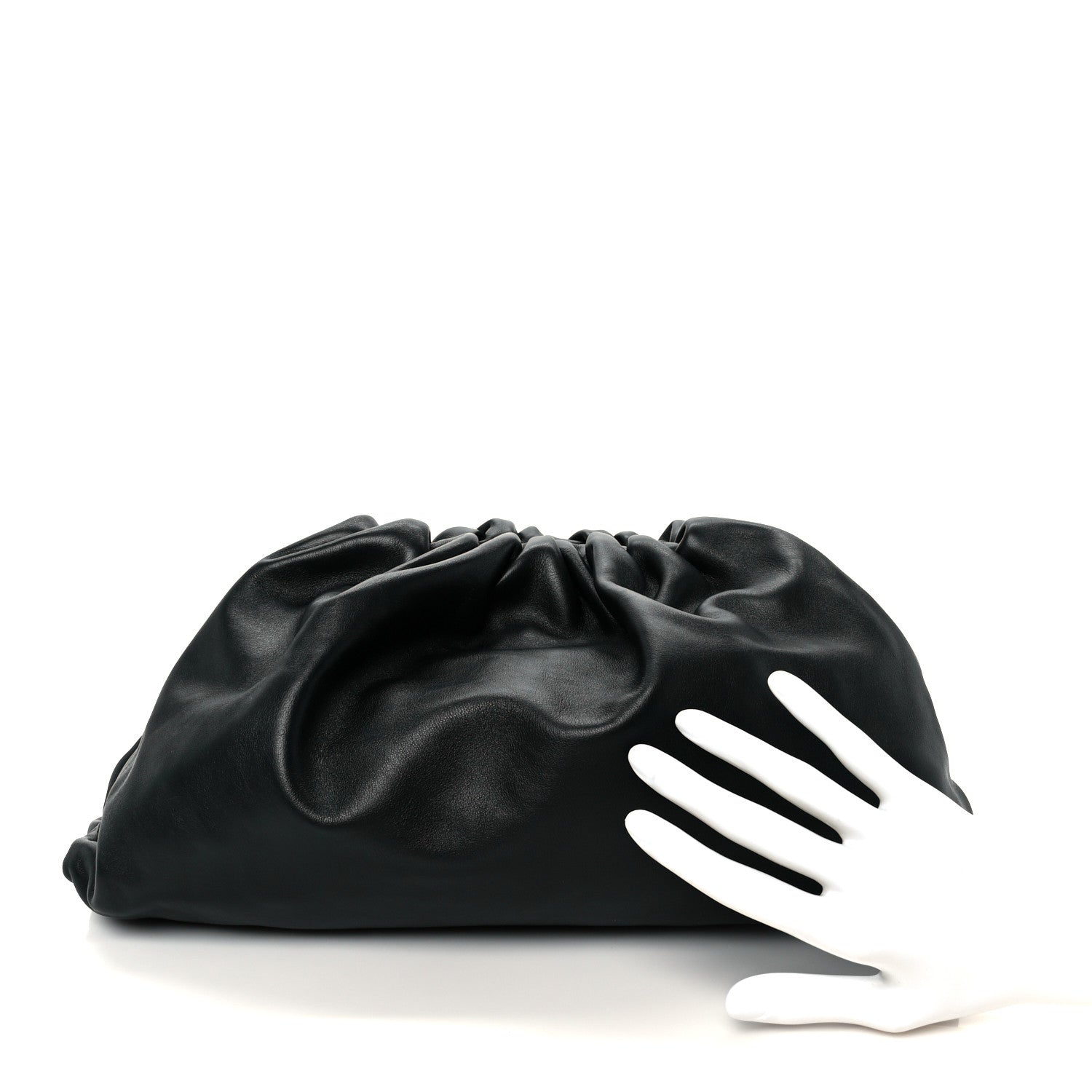 Bottega Veneta Smooth Butter Calf The Pouch Oversized Clutch Black 2 of 12