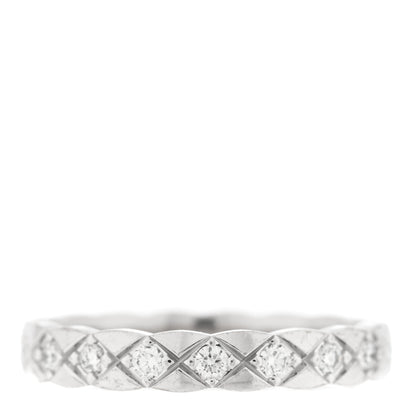 Chanel 18K White Gold Diamond Mini Coco Crush Ring 51 5.75 3 of 4