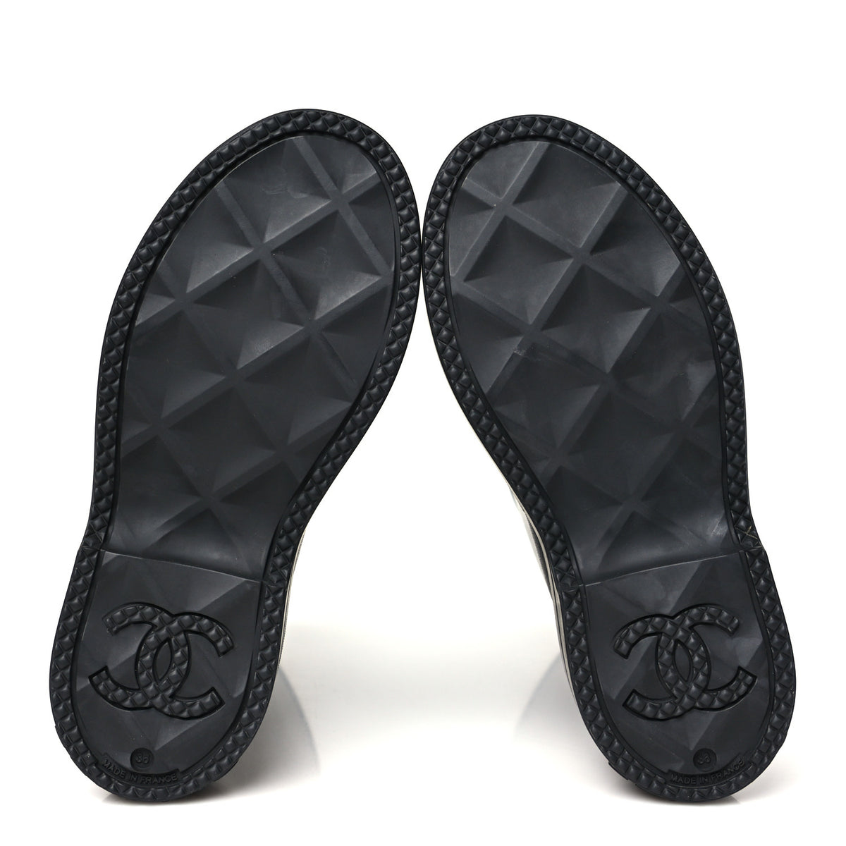 Chanel Caoutchouk CC High Boots 36 Black 6 of 10