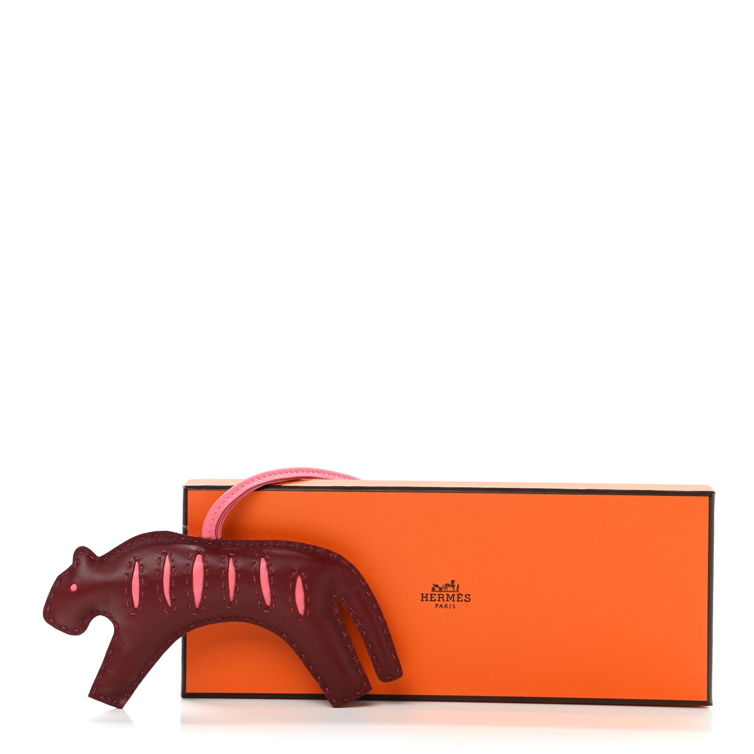 Hermes Milo Lambskin Rooroo Bag Charm Rouge H Rose Azalee 4 of 4