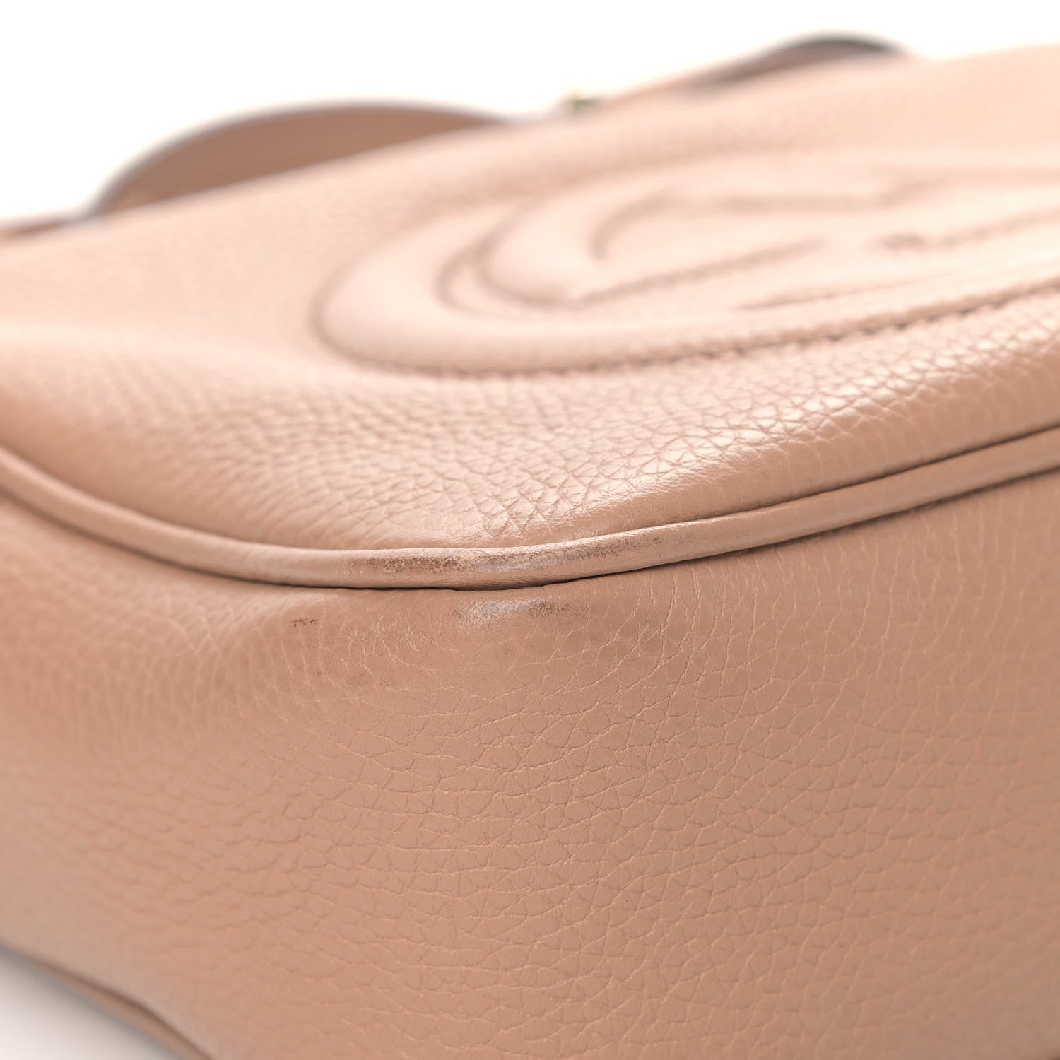 Gucci Pebbled Calfskin Small Soho Disco Bag Camelia 7 of 9