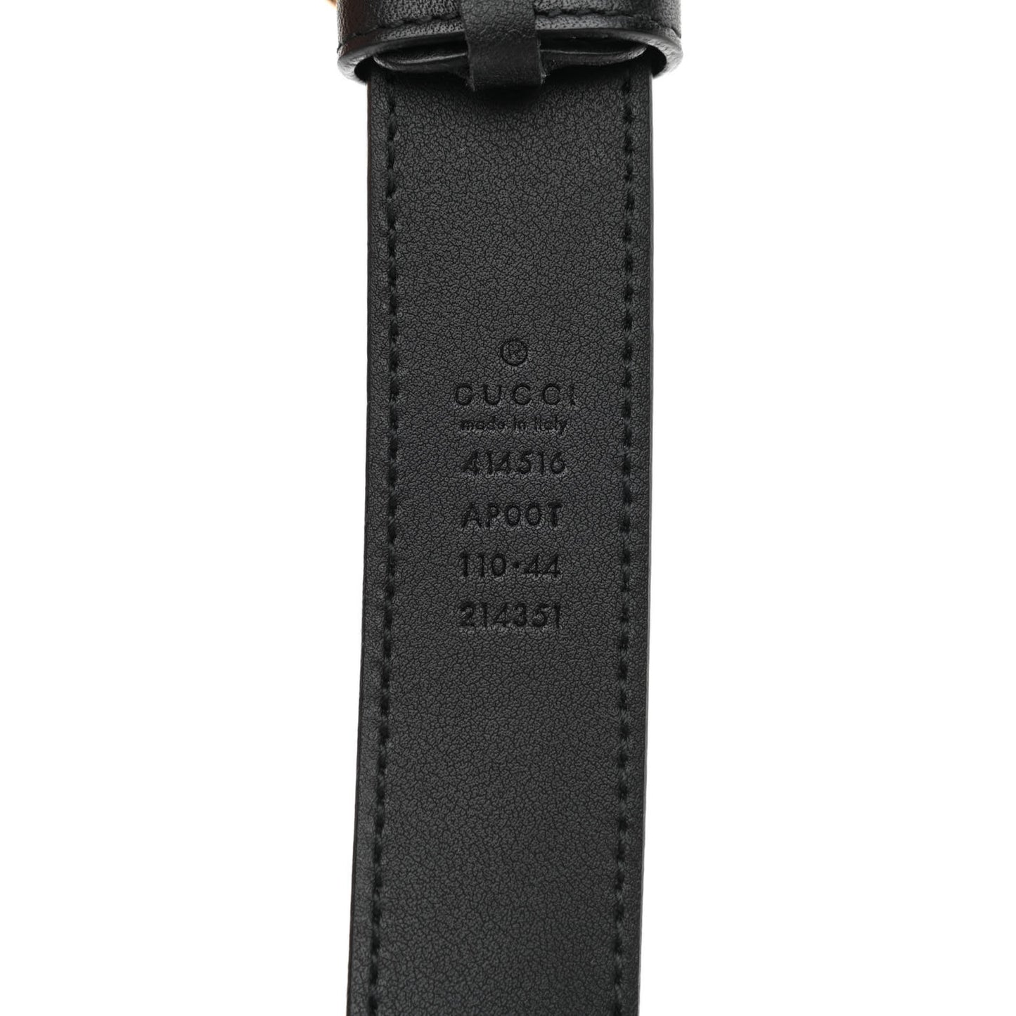 Moon Calfskin Double G 30mm Belt 110 44 Black