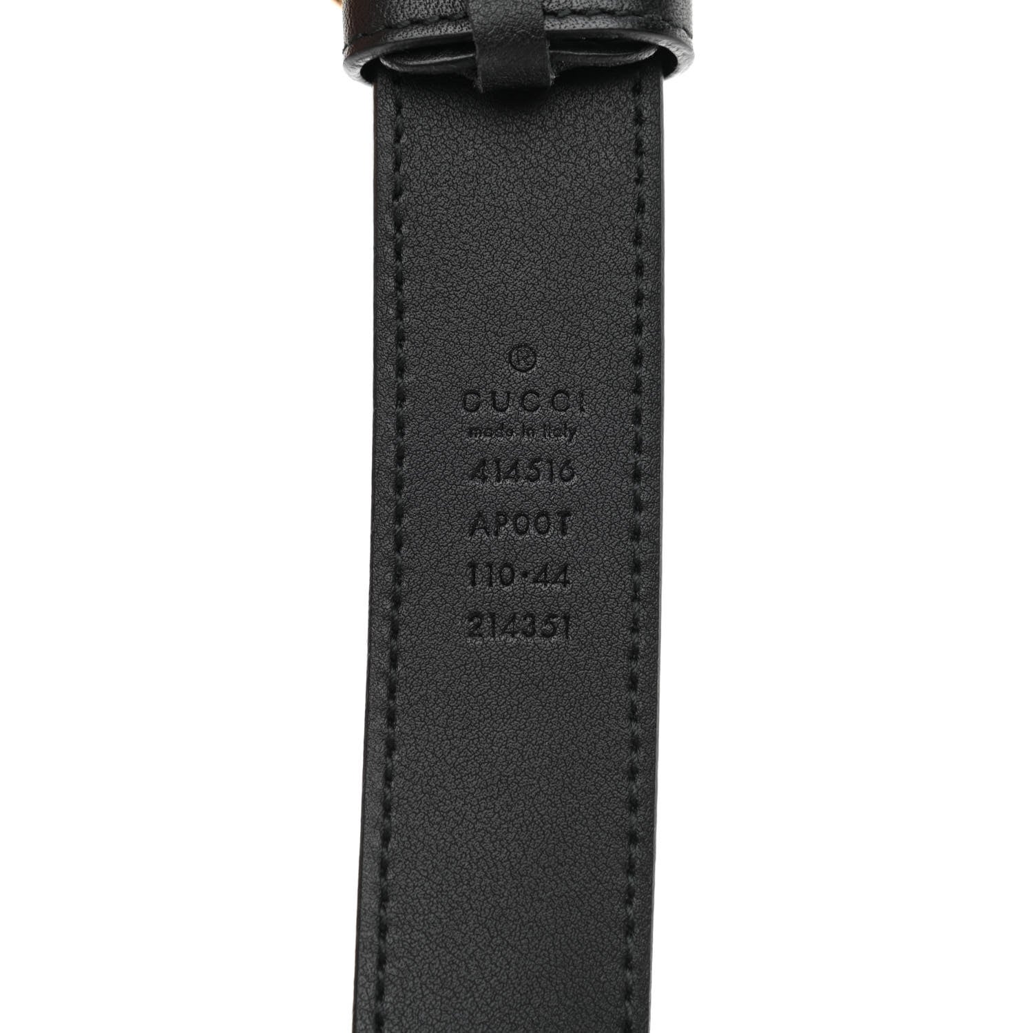 Gucci Moon Calfskin Double G 30mm Belt 110 44 Black 3 of 5