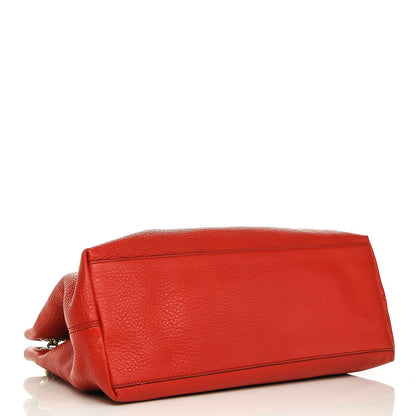 Gucci Pebbled Calfskin Medium Soho Chain Shoulder Bag Tabasco Red 4 of 7