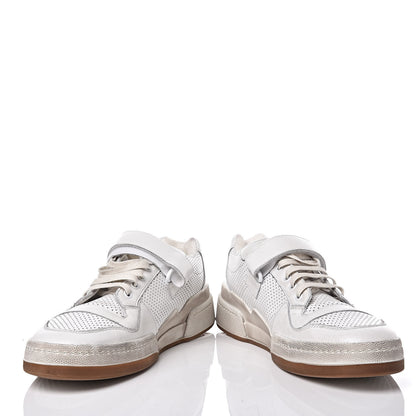 Saint Laurent Perforated Calfskin Mens Jeddo Sneakers 43 White 10 of 19