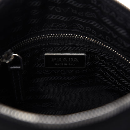 Prada Tessuto Nylon Saffiano Hobo Black 8 of 11