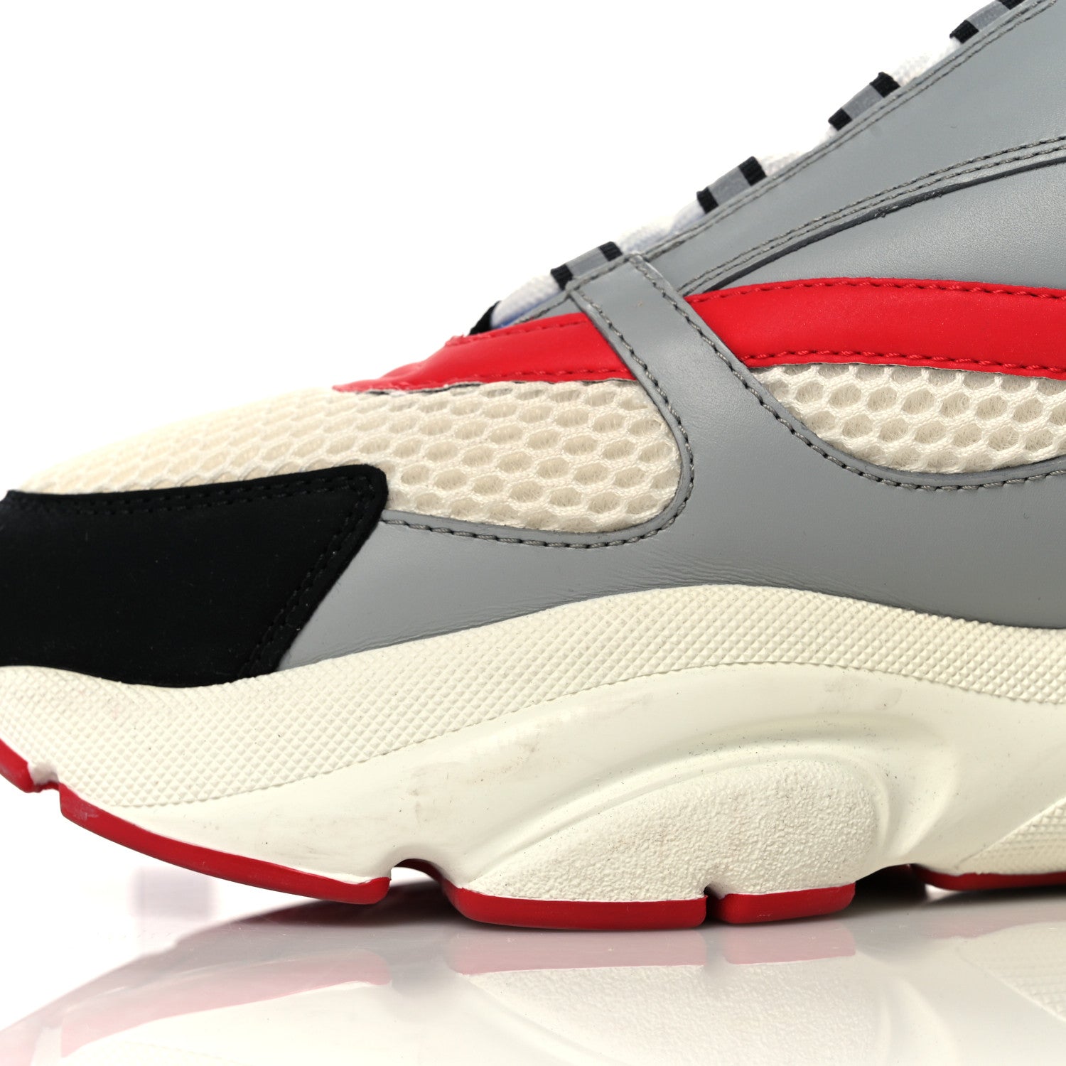 Christian Dior Technical Mesh Calfskin Mens B22 Sneakers 45 Red Blue Grey 9 of 14