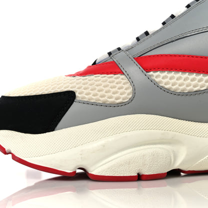 Christian Dior Technical Mesh Calfskin Mens B22 Sneakers 45 Red Blue Grey 9 of 14