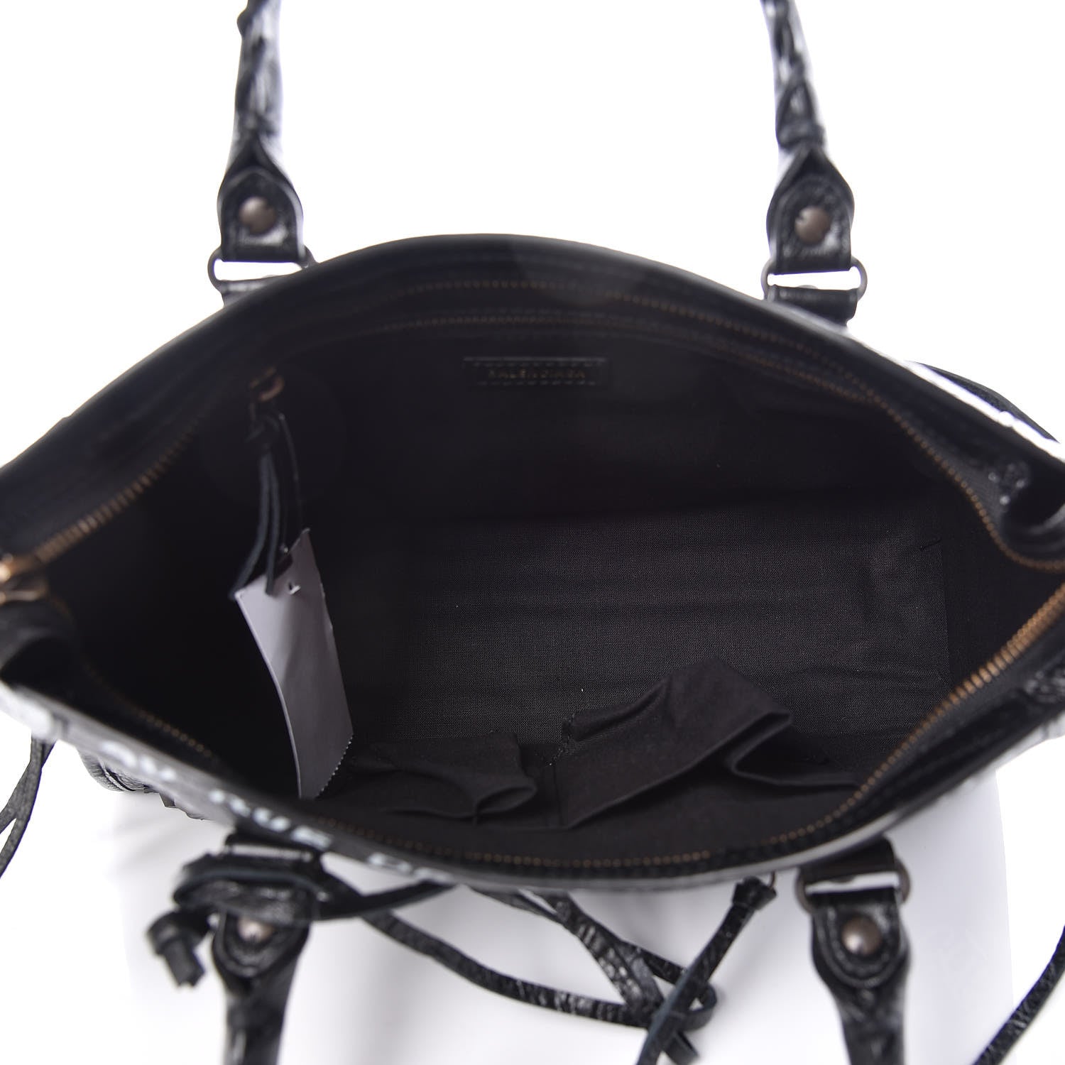 Balenciaga Agneau Classic Hardware Graffiti All Over S City Black 5 of 8