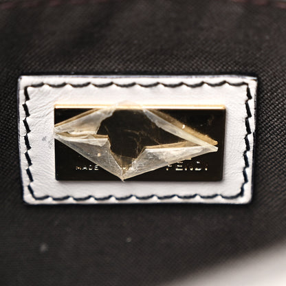 Fendi Zucchino Vitello Pochette Black White 6 of 12