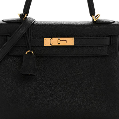 Hermes Togo Kelly Retourne 28 Black 8 of 12